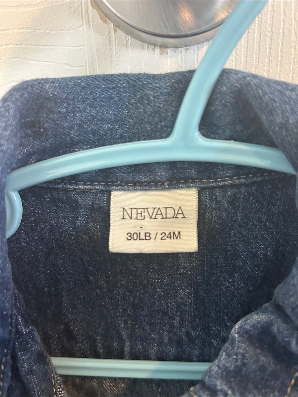 Kids' Dark Blue Denim Jean Jacket - Button Front - Picture 2 of 3
